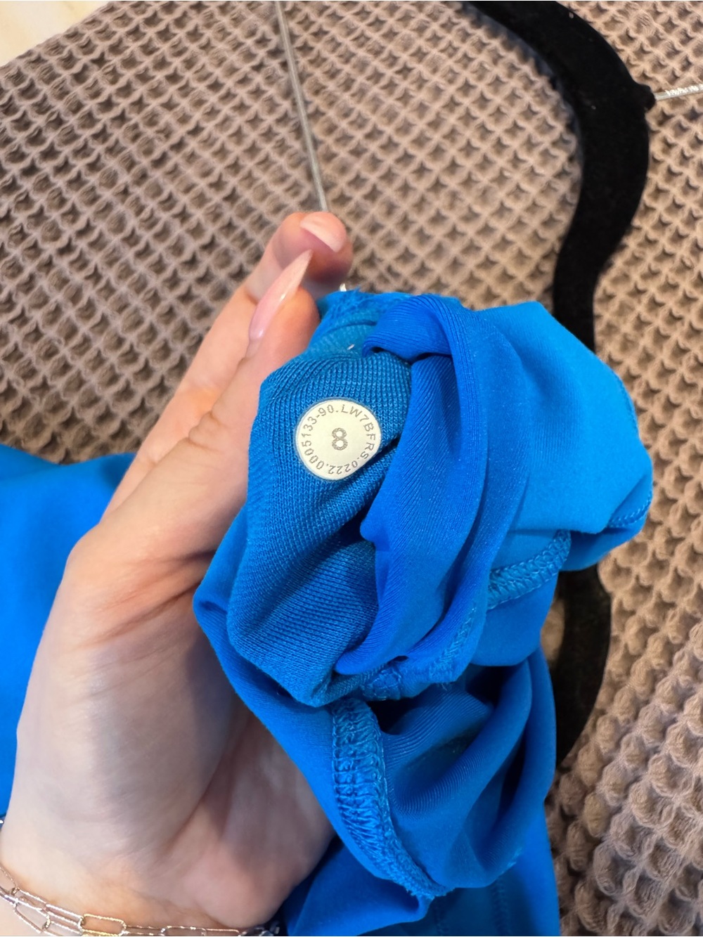 lululemon athletica Bright Blue High-Neck Active Crop & Bike Shorts Set - Picture 8 of 8